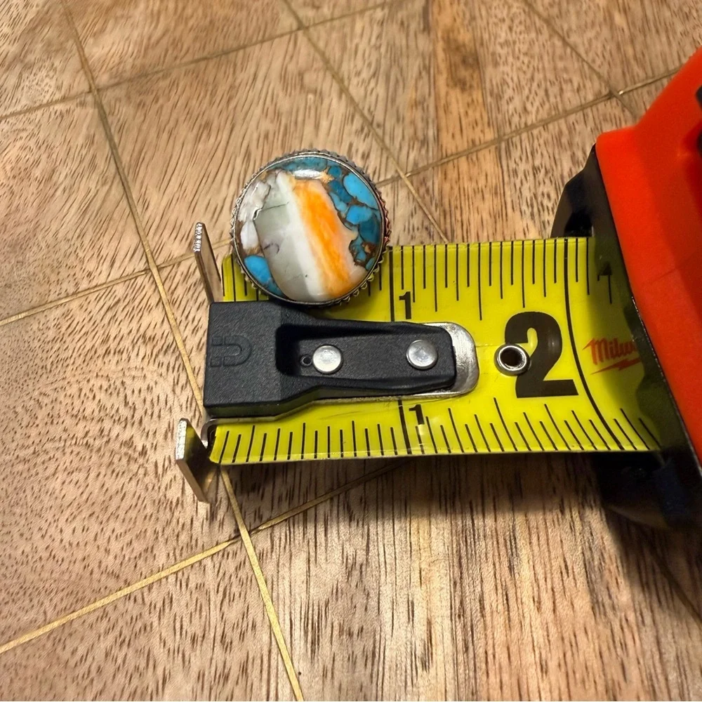 925 Plated Spiny Oyster Ring‎ Size 7 - Picture 4 of 4